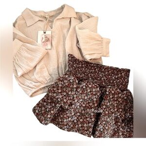 Jessica Simpson Girls skort outfit set size 5/6 NEW!